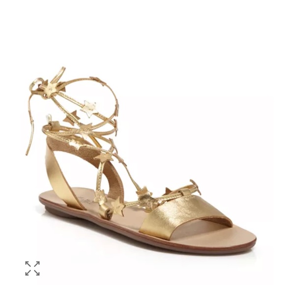 Loeffler Randall Shoes - Loeffler Randall Gold Star Ankle Wrap Sandals